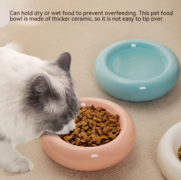 Pet Bowl Ceramic Pink