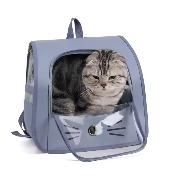 Pet Carrier Breathable Backpack Blue