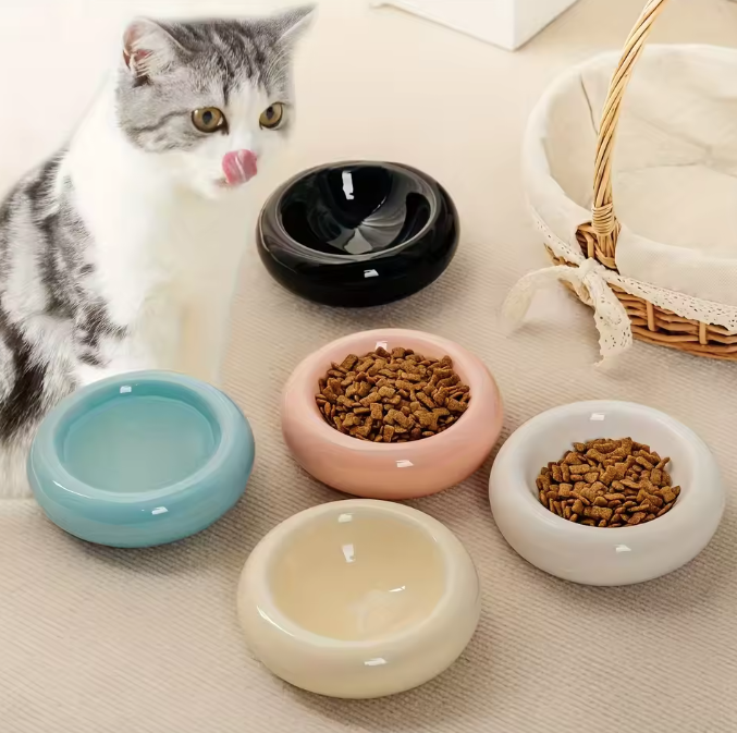 Pet Bowl Ceramic Black