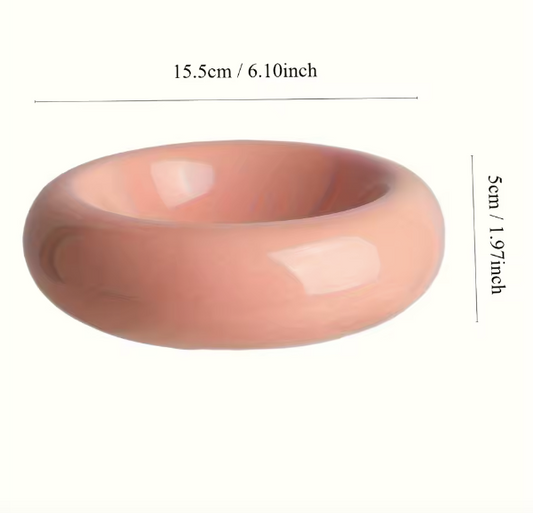 Pet Bowl Ceramic Pink