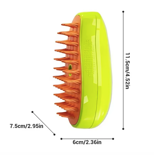 Steamy Pet Brush Electric Spray Green