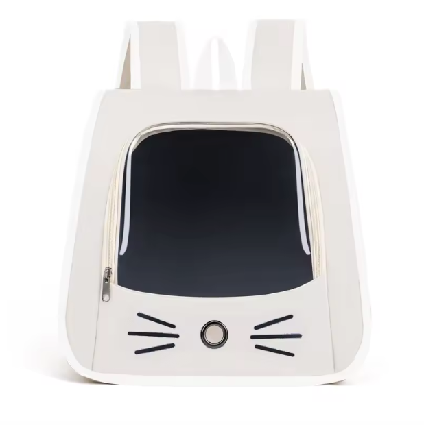 Pet Carrier Breathable Backpack White